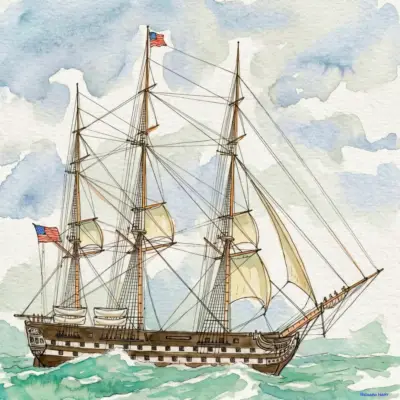 USS Constitution at Sea