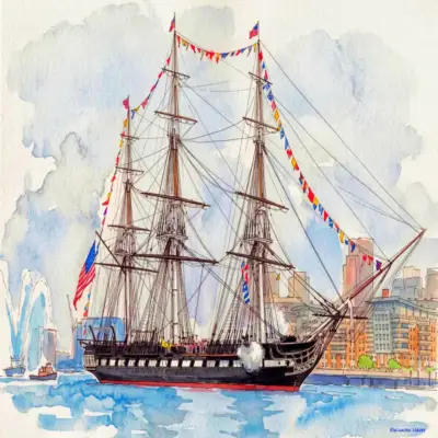 USS Constitution in Harbor