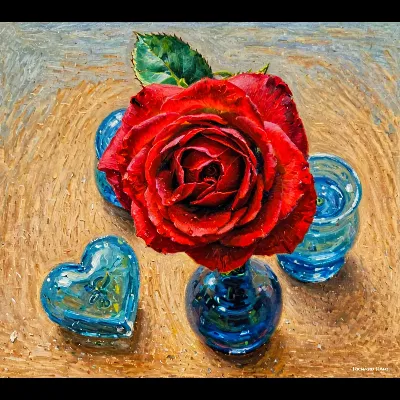 Red Blueglass Oil