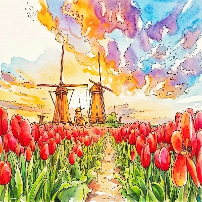 Windmill Tulip Sunrise PWC