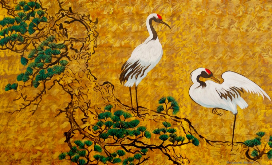 Cranes and Trees by Richard Hart