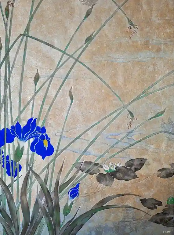 Iris and Lily Pad